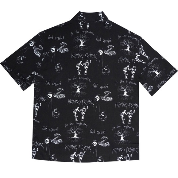 Homme + Femme GENESIS BUTTON DOWN BLACK AND WHITE Large men nwt new shirt top - Picture 9 of 9